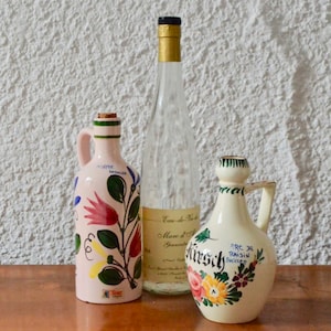 Brandy bottle old ceramic Elchinger