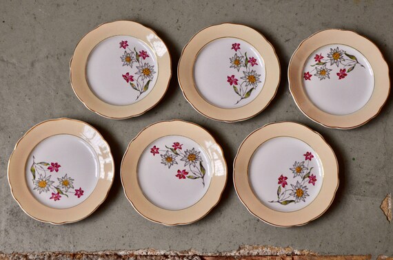 VAN WELL Monika - Lot de 6 grandes assiettes plates carrées - 255 x 255