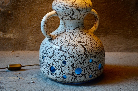 Floor Lamp, Fat Lava Ceramic Base - Etsy