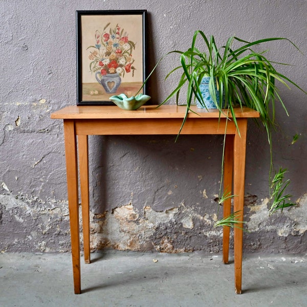 Console guéridon  sellette ou desserte petite table d'appoint. Meuble de rangement de style vintage scandinave 1970