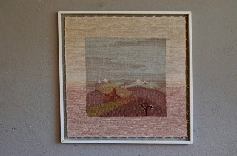Tableau Tissé Canevas Tapisserie Laine Scandinave Finlande Etsy