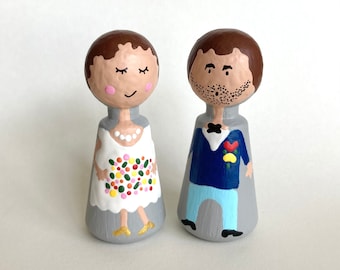 Figuras de boda Marvin y Elaine / decoración / regalo de boda recién casados