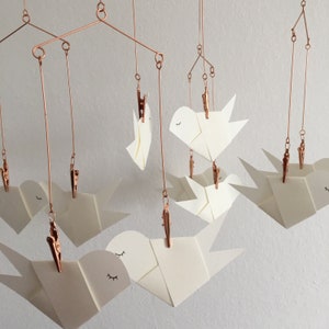 Mobile Birds mit Vögelchen aus Papier / Wohndeko / Geschenkidee Bild 4