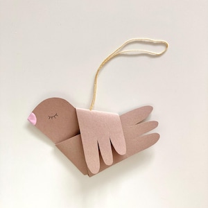 Frühlingsdeko Deko-Anhänger "FruitBird" Papiervogel (Papier vegan-approved) Strauchschmuck für Zweige / Geschenkanhänger