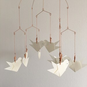 Mobile Birds mit Vögelchen aus Papier / Wohndeko / Geschenkidee Bild 7