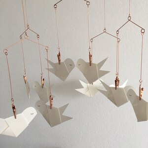 Mobile Birds mit Vögelchen aus Papier / Wohndeko / Geschenkidee Bild 5