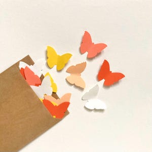 Streudeko / Tischdeko für Geburtstag, Hochzeit, Gartenparty 50 Papierschmetterlinge "Susannita" Stanzteile je ca.2,5cmx3cm