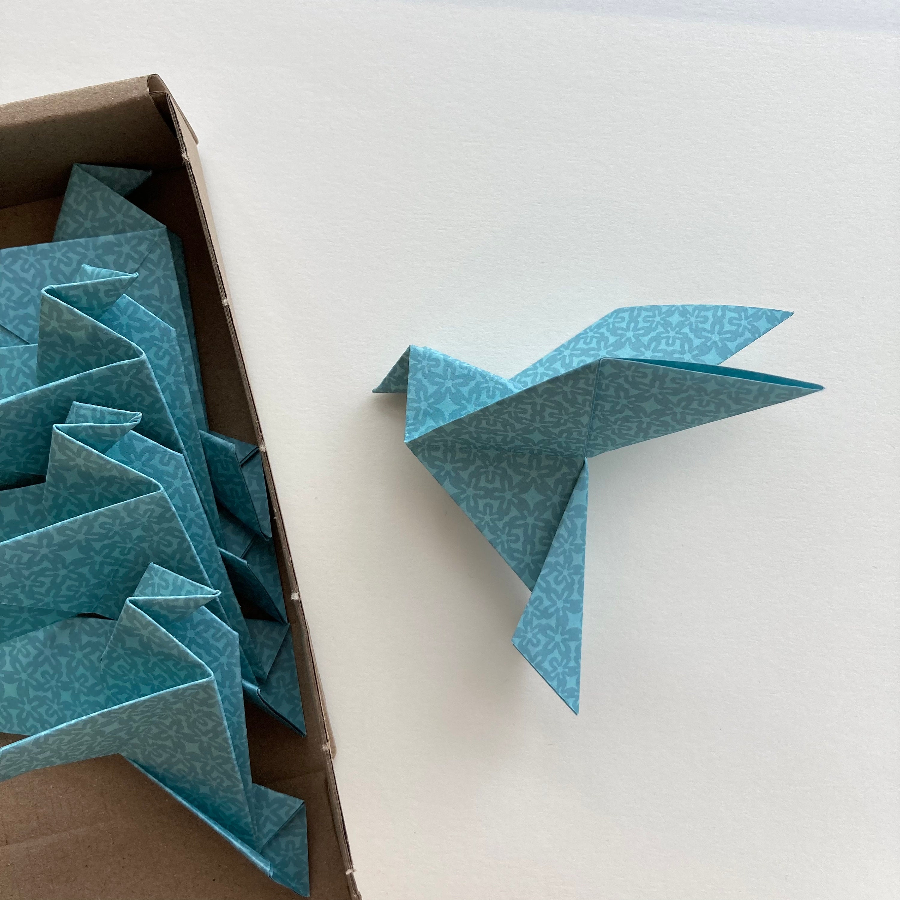 Ensemble de 5 Pigeons en Origami