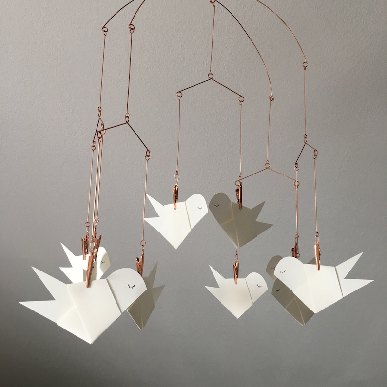 Mobile Birds mit Vögelchen aus Papier / Wohndeko / Geschenkidee Bild 6