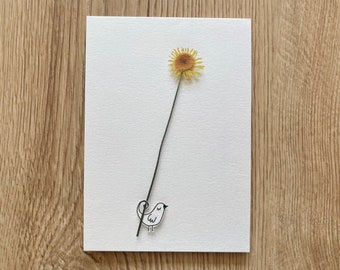 1 postcard "Make your own sunshine" greeting card for spring/summer or for friendship and love