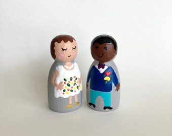 Figuras de boda de Ines y William / decoración de boda / regalo de boda novios