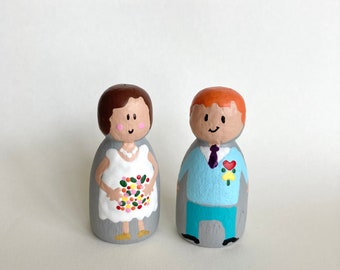 Magda and Eddi wedding figures / wedding decoration / wedding gift bride and groom