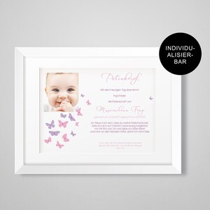 Patenbrief Kleiner Wal Taufgeschenk Paten Taufe Geschenk Etsy