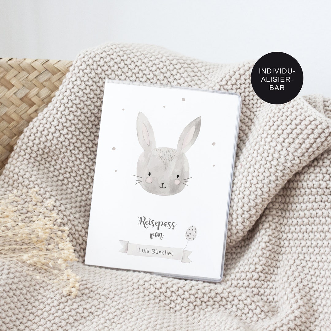 Passport Case Rabbit Personalized With Your Child's Name Etsy