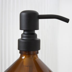 Soap dispenser glass Facial cleansing apothecary bottle made of brown glass as a dispenser bottle sustainably refillable bathroom decoration image 3