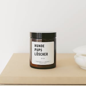 Chris P. Candles Duftkerze Hundepups Neutralisator - 180g Rapswachs, 30h Brenndauer