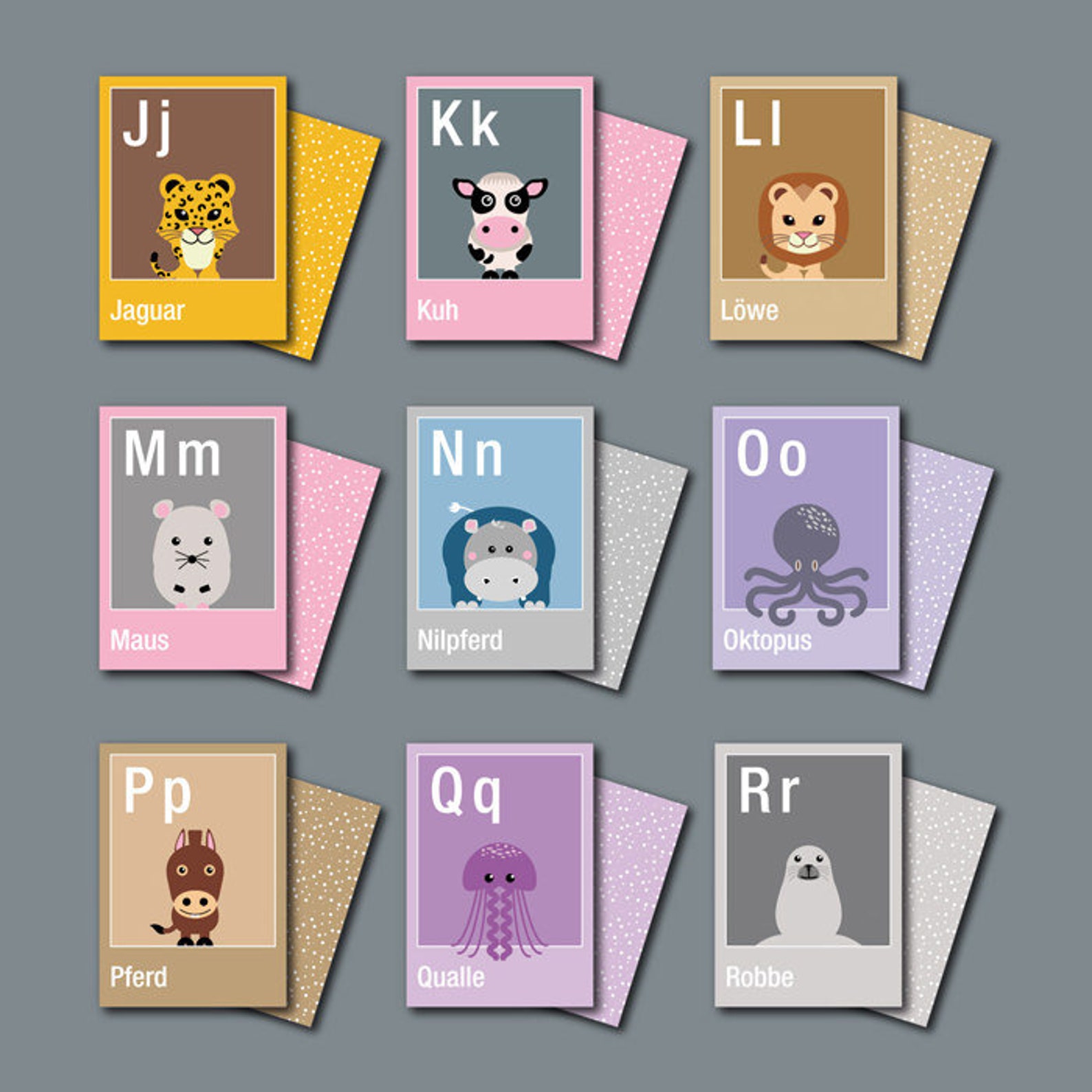 ABC Karten im Kraftkarton Alphabet Karten Set Buchstaben | Etsy