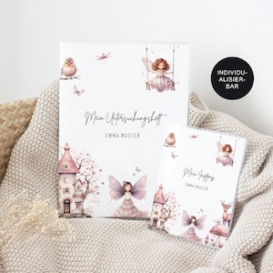 U-Heft Hülle/Impfpass personalisiert "Fairy" – Geschenk Geburt Baby Mädchen und Neugeborenes – Geschenkidee Schutzhülle Untersuchungsheft