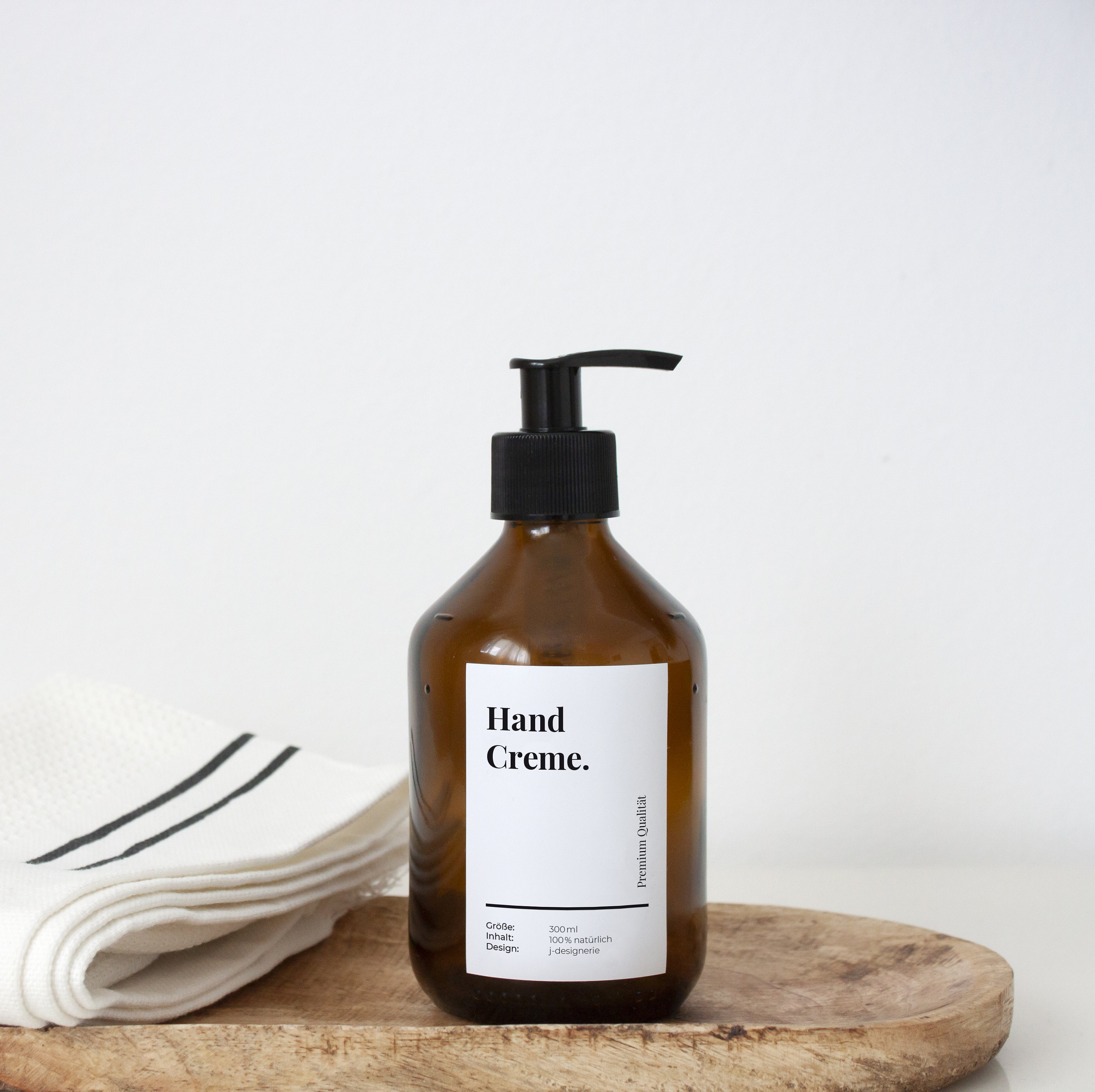 Hand Cream Dispenser With Pump in Black – Apothecary Bottle and Vintage Pump Bottle Made of Brown Glass – Glass Bottle – Sustainable