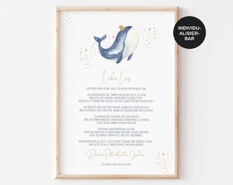 Baptism certificate for godparents – personalized baptism gift for godchild – godparent certificate and gift for boy – baptismal certificate – PDF