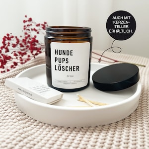 Chris P. Candles Duftkerze 'Hundepups Neutralisator' - 180g Rapswachs, 30h Brenndauer, Kokosnuss Duft