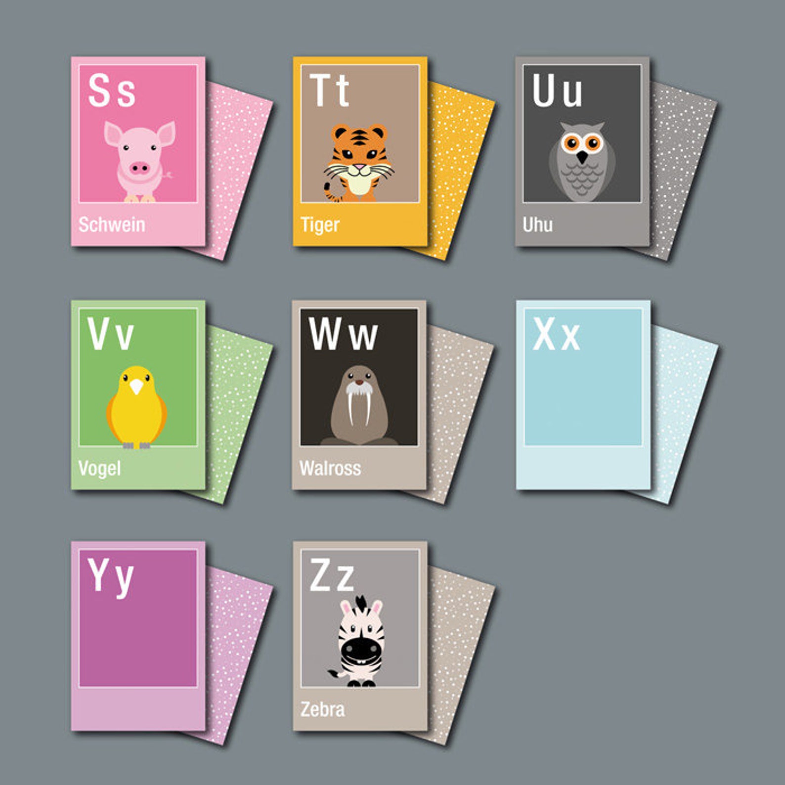 ABC Karten im Kraftkarton Alphabet Karten Set Buchstaben | Etsy