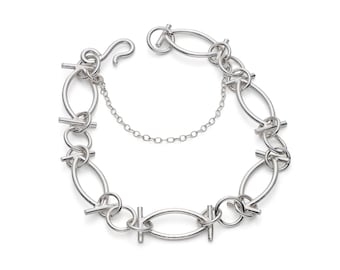 Guadalupe by Fedha - hand-mitred geometric links of sterling silver, a bespoke, unique, one-off piece