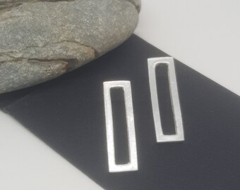 Suma by Fedha - simple geometric studs in sterling silver