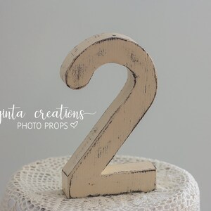 Handcrafted Wooden Number 2 Prop – Cake Smash, Baby 2nd Birthday ...