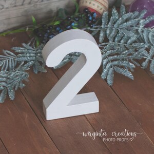 Handcrafted Wooden Number 2 Prop – Cake Smash, Baby 2nd Birthday ...