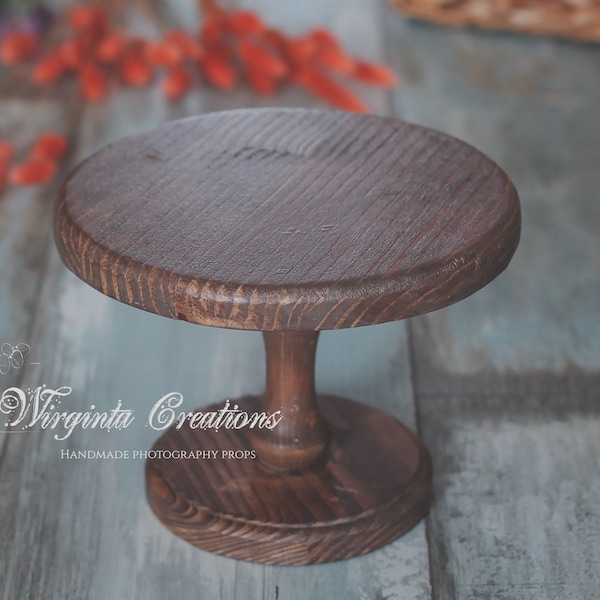 Handmade Dark Brown Cake Stand | Cake Smash | Home Decor | Table Setting | Unique Rustic | Woodlands, Nature Theme