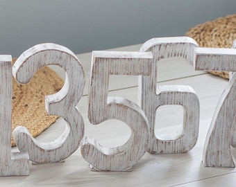 Wooden Numbers: Photo Props, Cake Smash, Milestone Decor, Birthday, Handmade