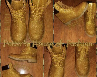 black glitter timberlands