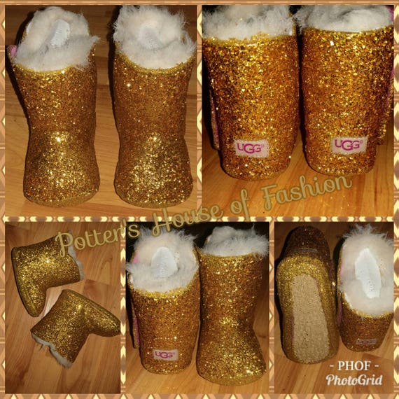 gold glitter ugg boots