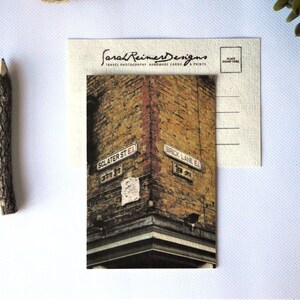 Brick Lane, Cambridge UK, Carte postale sur papier de mûrier écologique fait à la main, Photographie de voyage en Angleterre