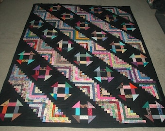 Log Cabins Go Modern Quilt Pattern