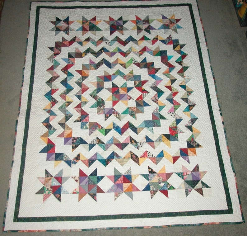 Carpenter Star Scrappy Quilt Pattern by Jean Madan Etsy