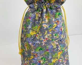 Large Handmade Drawstring Sack Bag