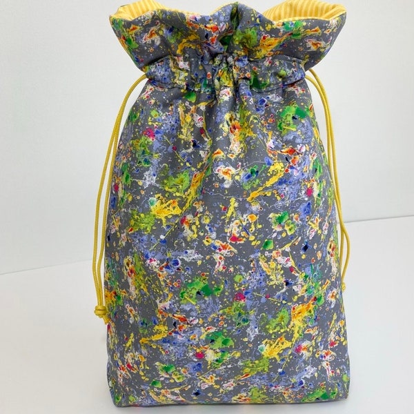 Large Handmade Drawstring Sack Bag
