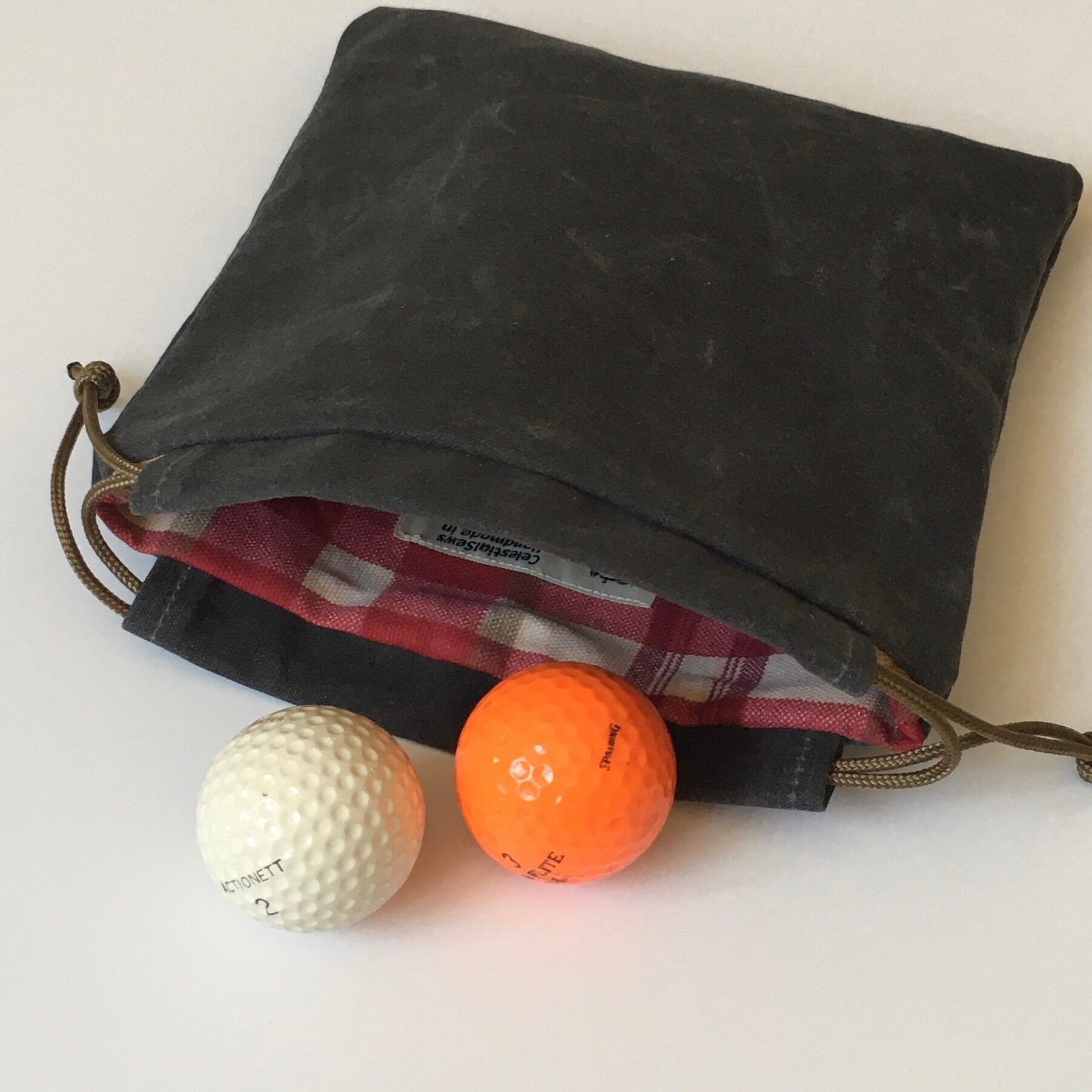 Waxed Canvas Zippered Golf Valuables Field Pouch Drawstring Etsy