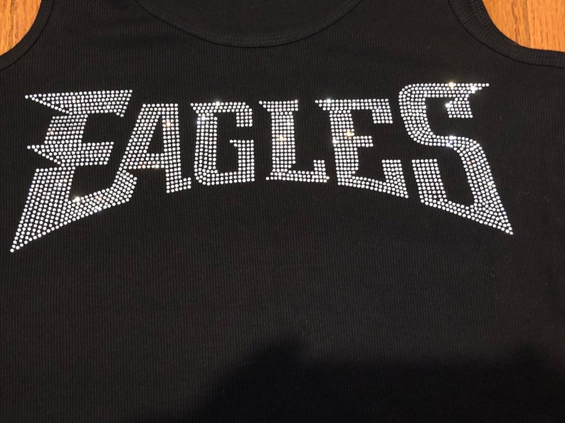 Philadelphia Eagles Rhinestone Tank Top Etsy