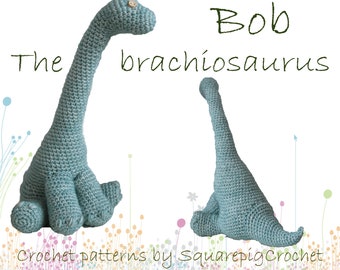 Patrón de crochet de dinosaurio Bob el Braquiosaurio