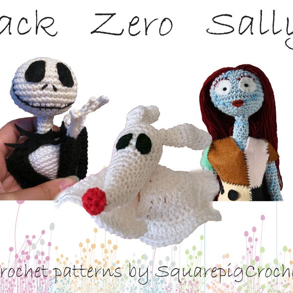 Crochet pattern Jack, Zero and Sally (Nightmare before Christmas)