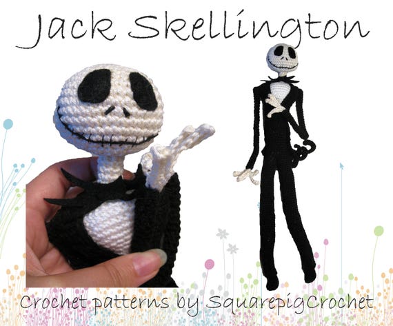 Jack Skellington Crochet Pattern 16 Inch Ready For Halloween Etsy
