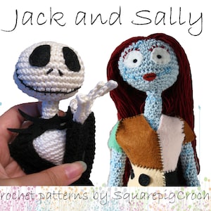 Jack and Sally crochet patterns about 16&#39;&#39;
