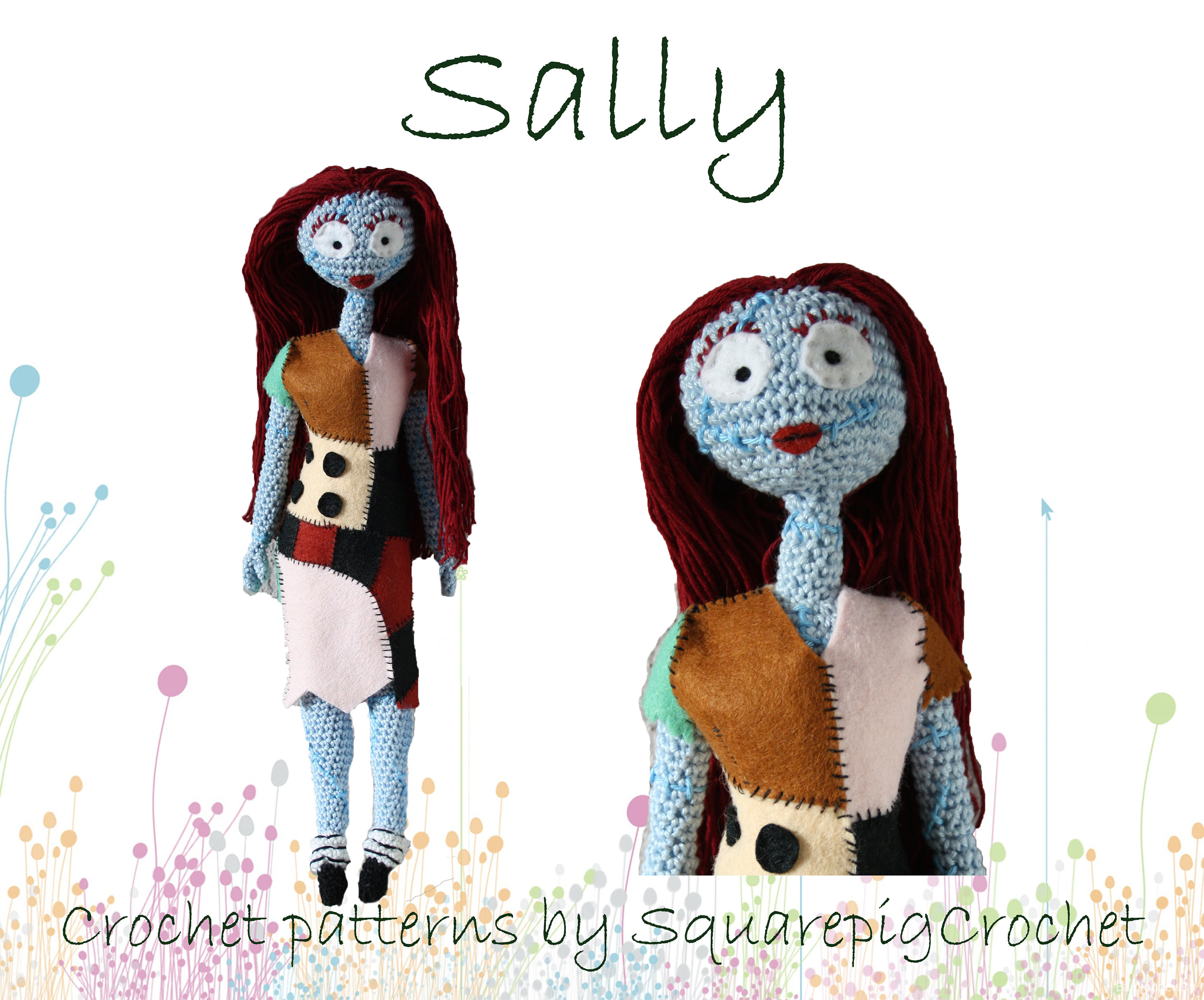 Sally Crochet Pattern 14'' Inch Ready for Halloween Etsy Canada