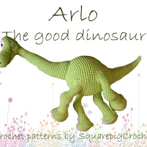 Arlo the good dinosaur crochet pattern 20 inch tall image 1