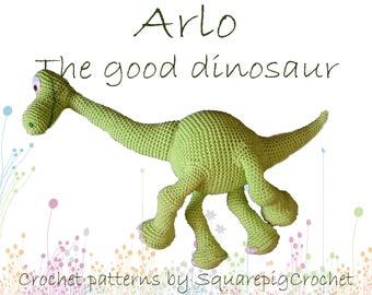 Arlo the good dinosaur crochet pattern 20 inch tall