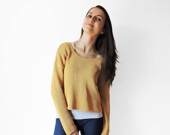 Sweter robiony na drutach, damska kurtka dzianinowa, letni krótki sweter, damski krótki top, sweter z długim rękawem, odzież dzianinowa w dużych rozmiarach, sweter w stylu boho