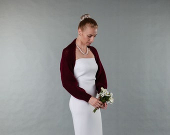 Bridal hand knitted sweater cardigan in plus size great for fall gothic wedding